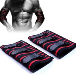Elbow & Knee Pads Adjustable Sleeve Brace Compression Support For Weightlifting Bodybuilding Bench Press Pad Protector (1 Pair )