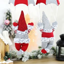 Christmas Faceless Doll Gnome Santa Xmas Tree Hanging Ornament Doll Decoration For Home Pendant Gifts Drop Ornaments Party Supplies EEC2724