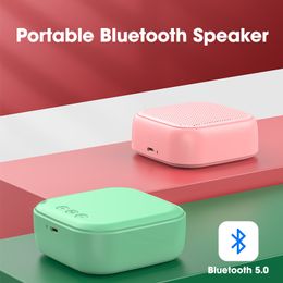 Cube Bluetooth Speaker Portable Wireless Speakers Bluetooth Built In Mic for Phone Call Handfree Home Outdoor Pink Loudspeaker