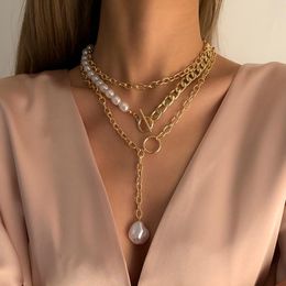 Pendant Necklaces Ingemark 3Pcs/Set Natural Baroque Pearl Necklace For Women Collares Wedding Creative Irregular Female Jewelry