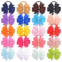 Baby Colourful Mini Bowknots Hair Bands Rope For Cute Girls Elastic Ponytail Holder Kids Hair Accessories