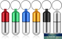 Portable Aluminum STASH JAR Keychain Pill Bottle Waterproof Mini Case