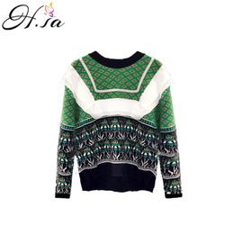 Women Christmas Sweaters Casual Green Trees Tunic Jumpers Lace Stitch Vintage Winter Sweater Tops Korean Argyle 210430