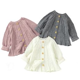 Toddler Infant Knitted Jackets Baby Sweaters Cardigans +Hat Autumn Winter born Girls Knitwear Tops Button-up Long Sleeve Coat 210417