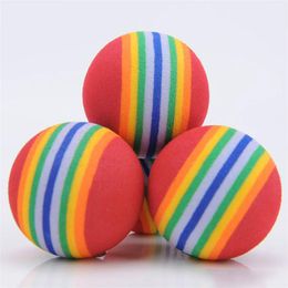 Cat Toys Diameter 35mm interesting Pet dog Toy Super cute Rainbow Ball Cartoon plush RH2036