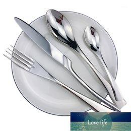 24-Piece Shiny polishing Mirror Silver Cutlery Dinnerware Set Tableware Flatware Set 18/10 Stainless Steel Wholesale1 Factory price expert design Quality