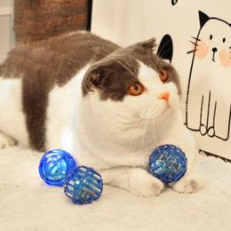 Cat Toys 3Pcs/lot Pet Interactive Exercise Luminous Playing Toy Plastic Ball With Bell Cats Supplies Set