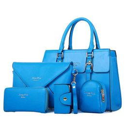 Wholale Cheap 5 Piece Set Pu Leather Tote Bag Ladis Handbags Women 2021