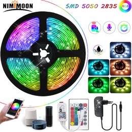 rgb strips for room UK - Strips WIFI Controller LED Strip Light RGB 2835 Waterproof DC12V Flexible Ribbon Diode Bluetooth Control Tape For Room Decoration