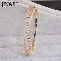 Jin&ju Gold-color Bracelet for Women Charms Cuff Bangles Femme Dubai Aa Cubic Zirconia Jewelry Pulseras Mujer Mother's Day Gift Q0717