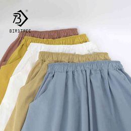 Women Maxi White Cotton Skirt Girl Casual Midi Elastic High Waist Plus Size Flare A Line Pure Color Summer Skirts Female B13229X 210416