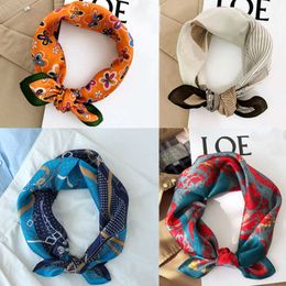 2021 New Arrival Spring Autumn Classic Hijab Bandana 100% Pure Silk Scarf Twill Hand Made 53*53 Cm Shawl Wrap For Women Lady Q0828