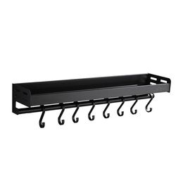 Aluminium Black Rack Storage Multifunctional Shelf Rack Organiser Arrangement for Home Kitchen Counter