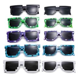 Outdoor Eyewear Thug Life Gamer Robot Retro Pixel Mosaic Sunglasses Party Cosplay Sun Glasses UV400 Cycling Eyewear For Kids Adults Men Women