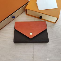 High Quality card holder Coin Purses 60492 folding Classic Zip Wallets Fashion Designer mens Holders Letter Womens purse Luxury un293k