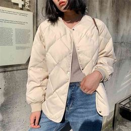 Alien Kitty Winter Fashion Outwear Casual Jackets Solid Tops All-Match Simple Fresh Stylish Warm Women Coat Loose Thicken 210916