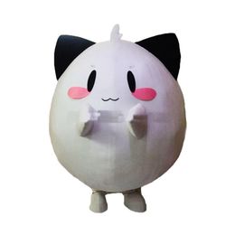 Halloween White ball Mascot Costume High Quality Cartoon Plush Anime theme character Adult Size Christmas Carnival Birthday Party Fancy Outfit