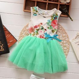 Lace Baby Girls dress summer bebe Dress bows Ball Gown clothing lace tutu party dresses 1 year birthday dress Girls Clothes 210413