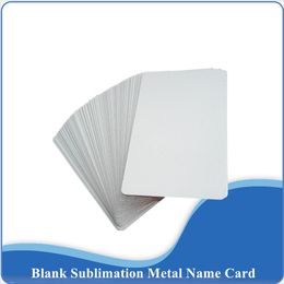 Sublimation Metal Business Cards Aluminium Blanks Name Card 0.22mm Thick for Custom Engrave Colour Print (100 Pieces) Office Business Trade DIY