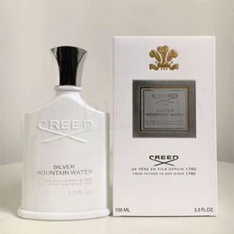 -Perfume neutro de alta qualidade Chypre frutado prata montanha água 100ml edp 3.3floz branco garrafa de longa duração livre navio