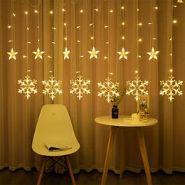 Christmas Decorations 3.5M Snowflake Led Light For Home Hanging Garland Tree Decor Ornament 2022 Navidad Xmas Gift