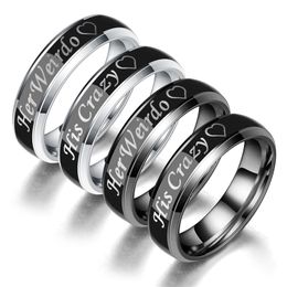 Fashion Jewelry Party Gifts 4-color Vintage Stainless Steel Temperature Ring Change With The Weather