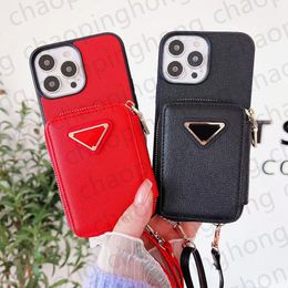 Wallet Phone Cases For iPhone 15 14 13 Pro Max i 12ProMax 12 11 11ProMax Cover Card Holder Zipper Bag Luxury Designer Storage Compartment Kickstand Shockproof Handbag