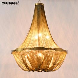 Chandeliers Arrival Aluminium Chain Chandelier French Empire Bronze Colour Post Illumination Hanging Lamp For Living Room El