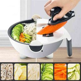 Multifunction Vegetable Cutters Grater Household Chopper For Vegetable Radish Grater Kitchen Tools Food Chopper Slicer 210406