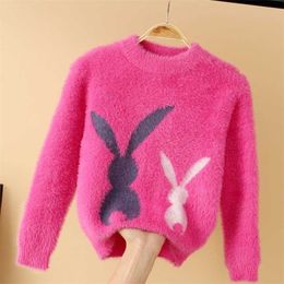Cartoon Animals Sweater Pullover Trendy Girl Thick Knit Clothes Boy Long Sleeves Children Winter Shirt Warm Kids 211201