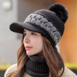 Winter Knit Hat Thick Warm Beanies Hat Men Riding Outdoor Beanie Skullies Unisex knitted Bonnet winter Cap 211119