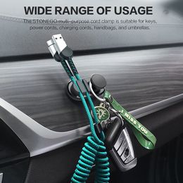 Mini Car Hook Multifunctional Self Adhesive Home Hanger Auto Fastener Clip for USB Cable Organizer Key Bag Auto Storage