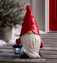 Christmas Decorations Welcome Home Gnome Sculpture With Solar Desk Accessories Decoration For Year 2022 Decor