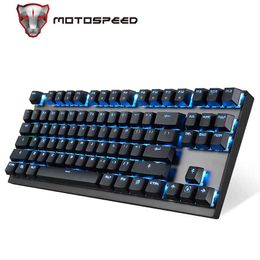 Motospeed GK82 Type-C 2.4G Wireless/Wired Mechanical Gaming Keyboard 87Key Red Switch Rechargeable LED Backlight PC Laptop