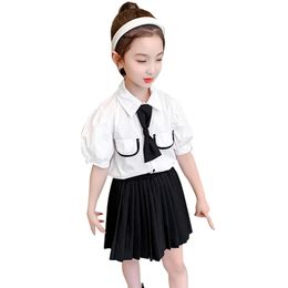 Teen Girls Clothing Tshirt + Short Teenage Casual Style Tracksuit Girl Summer Children's 210527