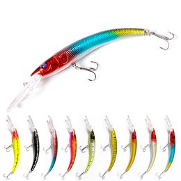 15.5cm 15.3g Minnow Fishing Lure Hard Artificial Swim Baits 3D Eye Swimbait Crankbait Artificial Bait Lures 4# Hook 804 Z2