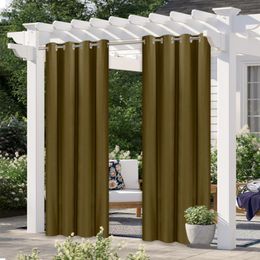 Curtain & Drapes Outdoor Curtains For Patio Rustproof Grommet Top Waterproof Window Porch Pergola Cabana Gazebo And Sun RoomCurtain