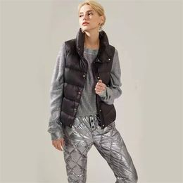 High quality autumn and winter cotton vest ladies casual women sleeveless short jacket slim fit warm down 211011