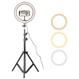 26cm10inch RGB LED Dimmable Selfie Ring Light USB Lamp Photography Selfie Ring For Phone Studio Live YouTube