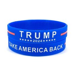 Trump Silicone Bracelet Black Blue Red Durable Wristband Party Favour