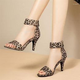leopard print open toe heels