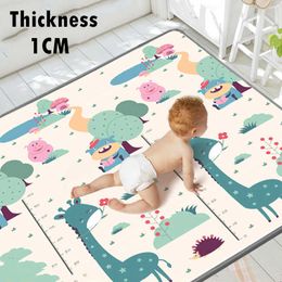 1CM XPE Environmentally Friendly Thick Crawling Play Mat Folding Carpet for Children's Safety Kid Rug mat 210724