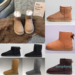 Designer-Designer Donne Inverno Stivali da neve Moda Australia Classic Breve Caviglia Ginocchio Bow Bow Girl Mini Bailey Boot Taglia 36-41