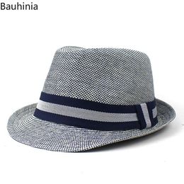 Spring Summer Retro Men's Hats Fedoras Top Jazz Beach Straw Caps For Men Panama Sun Hat Wide Brim