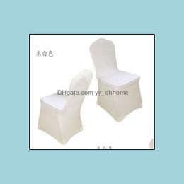 Chair Ers & Sashes Home Textiles Garden White Spandex Wedding Party Lycra For Banquet Many Color Plain Flexible Drop Delivery 2021 96Exp