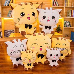 Creative cute cat plush toy doll soft fur animal child kid adult plush toy sleeping pillow family decoration girl holiday gift Y211119