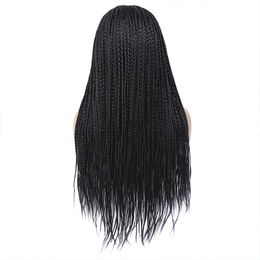 60cm/24inches Box Braided Synthetic Wig Simulation Human Hair Wigs Braiding Perruques For Black Women B2623 2877