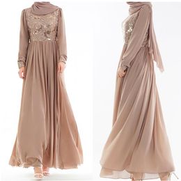 Ethnic Clothing Muslim Fashion Turban Dress Eid Vestidos Sequins Abaya Dubai Arab Turkey Kaftan Sukienki Ladies Robe Marocain Musulmane2021