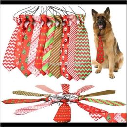 Apparel Home & Garden Drop Delivery 2021 50Pc/Lot Christmas Holiday Large For Big Pet Dogs Ties Neckties Dog Grooming Supplies Y0206 201128 A