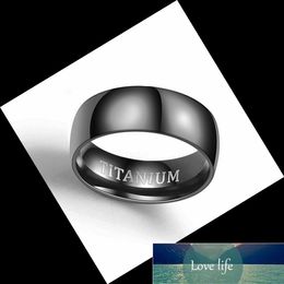 Finished Classic Engagement 8MM Men's Black Titanium Ring Matte Anel Jewelry for Male Wedding Bands Factory price expert design Quality Latest Style Original Status